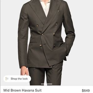 Mens BRAND NEW SUITSUPPLY Double Breasted Havana Suit Sz 42R, 36 Pants